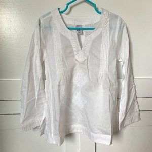 NEW Zara Kids white flowy embroidered top Size 3-4 (NWT)